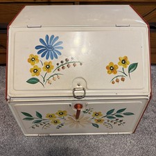 Vintage 1950s Metal 2 Tier Bread Box Pie Safe...