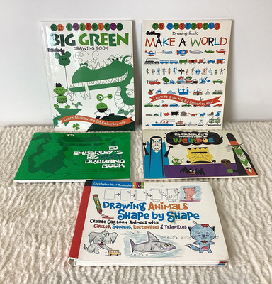 Ed Emberley Chris Hart Learn to Draw Books Lot of 5 Big Green Weirdos Animals