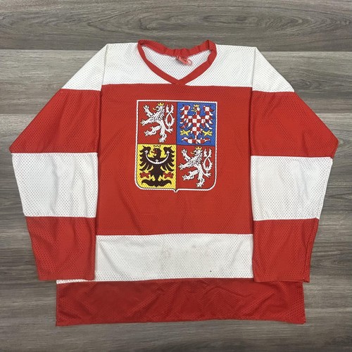 Vintage Czech Republic Hockey Jersey Mens XL Hasek 39 Red Made in Russia