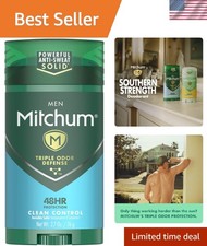 Men's Invisible Solid Deodorant Stick - 48 Hr Triple Odor Defense, Clean Control