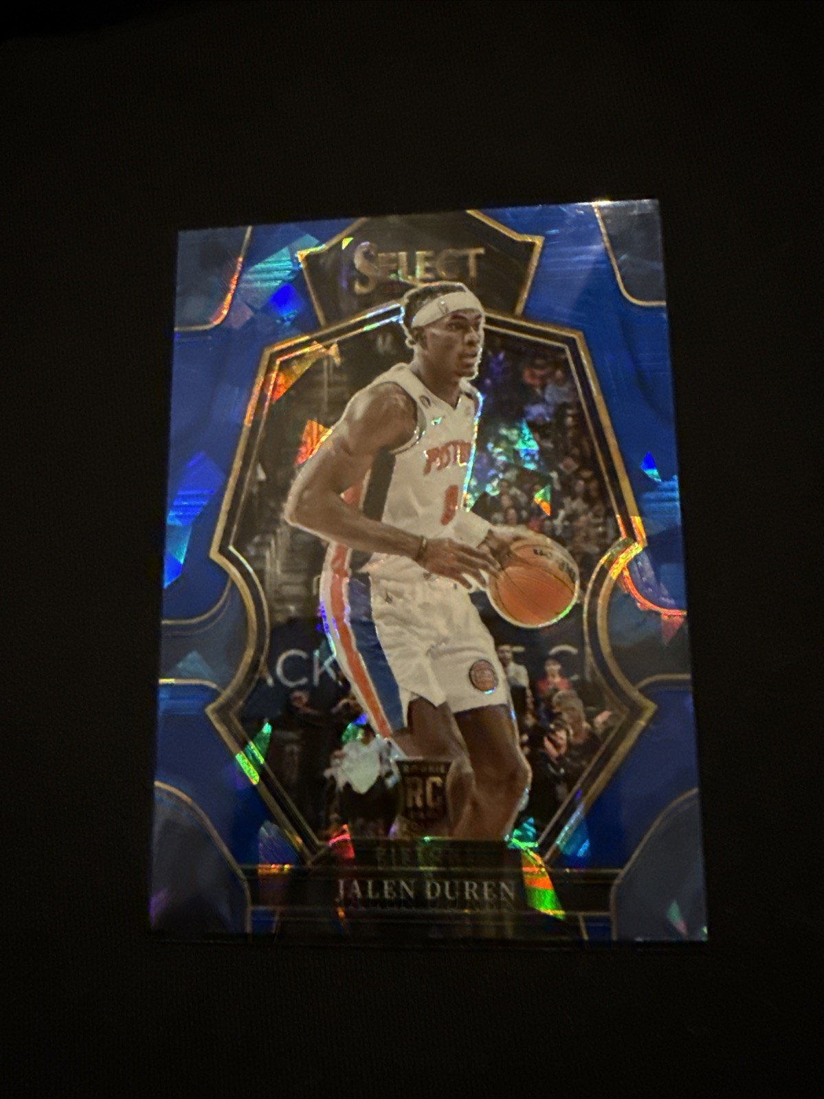 2022-23 Panini Select - Premier Level Jalen Duren #176 Blue Cracked Ice Prizm...