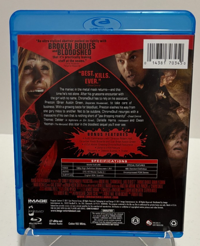 Chromeskull: Laid to Rest 2 (Blu-ray) Unrated Director's Cut - Horror, Slasher - Picture 2 of 3