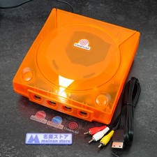 SEGA Dreamcast VA1 Console Clear Orange Shell USB-PD Power Supply MOD NTSC-J