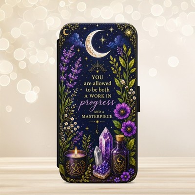 Handyhülle Hexenzitat Magic Print iPhone Samsung Google Pixel Flip Wallet Cover