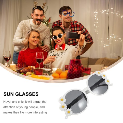 Flower Glasses Cute Sunglasses for Women Tropical Party Funny - Picture 3 of 10
