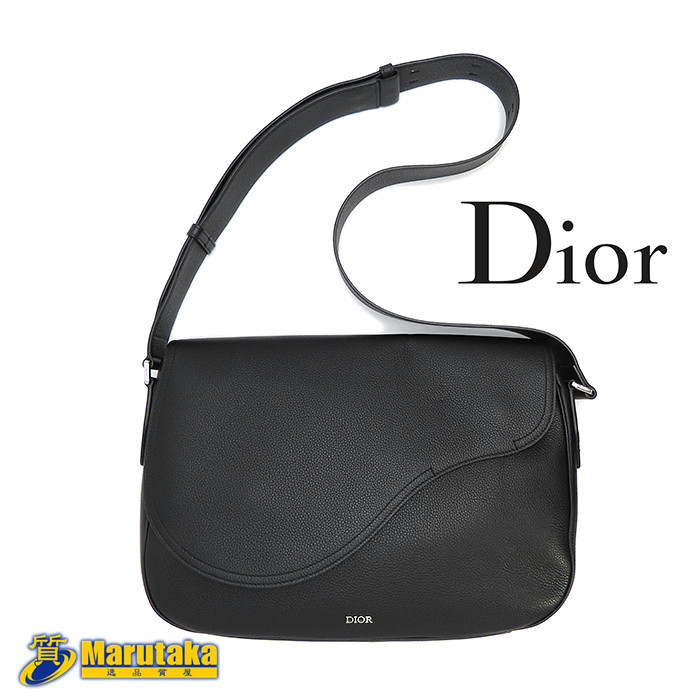 Dior Saddle Messenger Shoulder Bag W about 37cm All Leather Dior Saddle Messenger Shoulder Bag W about 37cm All Leather