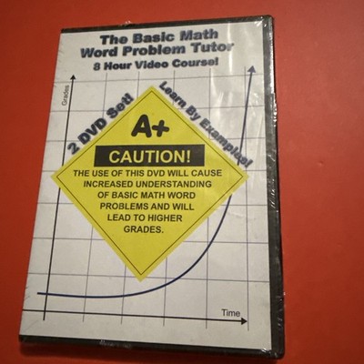 Basic MATH Word Problem 2 DVD Tutor 8 Hour Video Course New! Homeschool