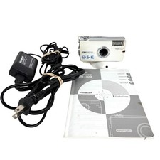 Olympus IR300 3X Optical Zoom 5MP White Compact Digital Camera Docking Station