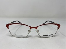 Marie Claire 6267 MATTE RED/SILVER 53-15-140 Full Rim Eyeglasses Frame DG11