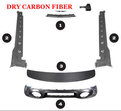 For 19-24 Porsche 911 992.1 Dry Carbon interior Front Lip Side Skirts BodyKit