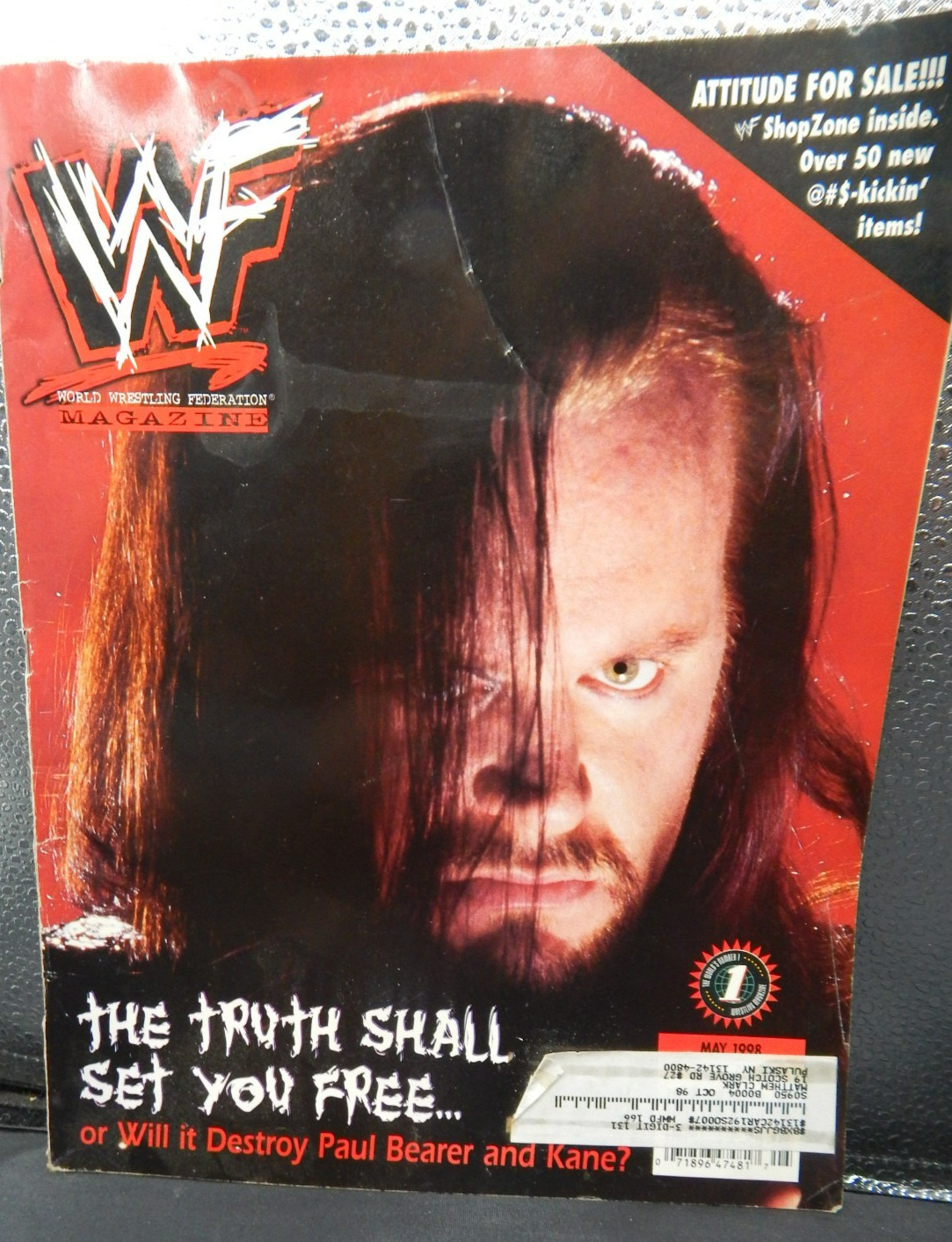 WWF MAGAZINE MAY 1998 UNDERTAKER WWE WRESTLING + POSTER & CARDS