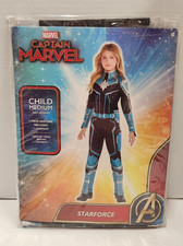 Girls Med 8-10 Captain Marvel Starforce Avengers Superhero Halloween Costume