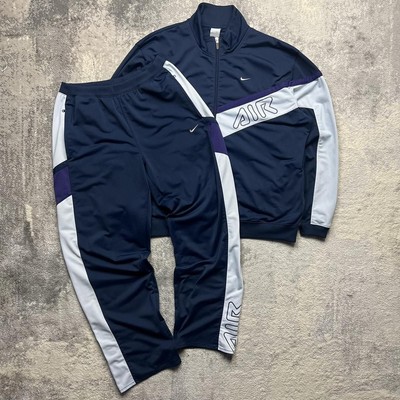 Vintage Nike Air TrackSuit Piece Set Navy Purple White XL Mens Y2K 00s  UK