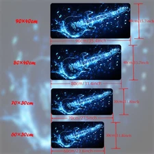 40*90cm1pc Extra Large Gaming Desk Mat with Glowing Guitar design - Non-Slip Sur