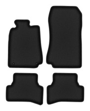 Premium Fu&szlig;matten Set Velours schwarz 4 tlg. f&uuml;r: Mercedes CLK W208 1997-2003 Co
