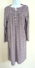 Aria Granny Style Nightgown Small Multicolor Floral Round Button Neckline L/Slv