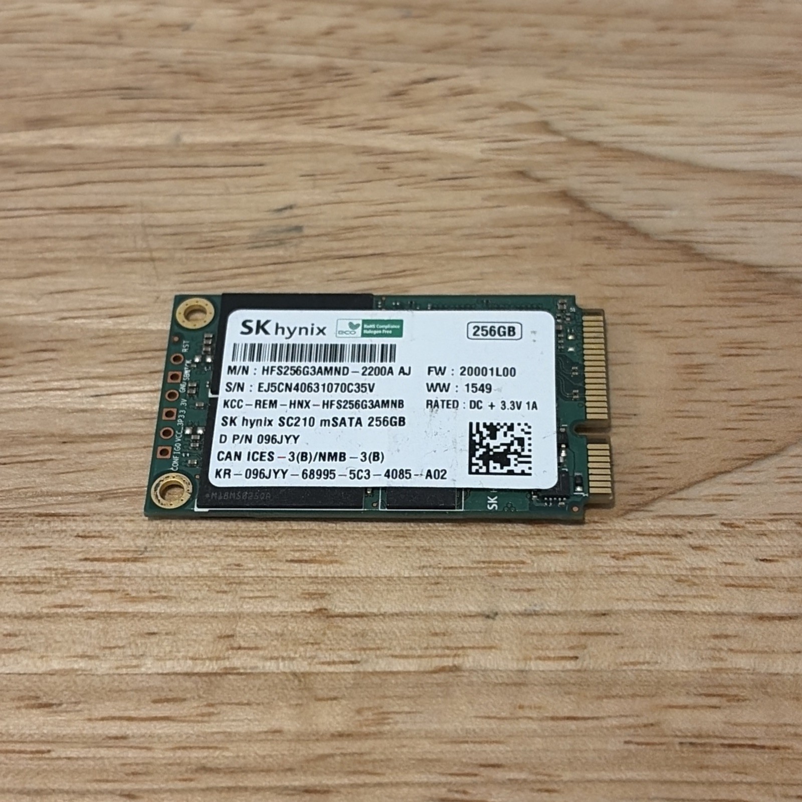 256GB mSATA SSD DRIVE  MIXED BRAND TESTED WORKING