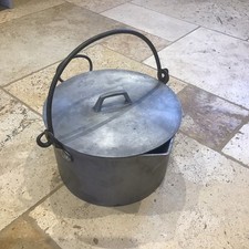  Aluminium Kettle Pot cauldron cooking pot with lid outdoor fire cooking etc 