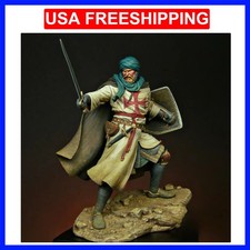 Resin Model figure, 1/24 Templar Knight, GK, historical themes, Unassembled a...