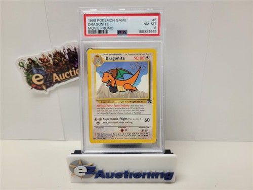 1999 Pokemon TCG - Dragonite Black Star Movie Promo #5 PSA 8