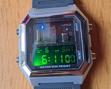 Retro Digital Classic Circuit Style Modern Vintage Geek Sci Fi Prop Watch