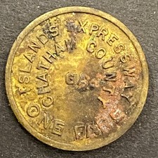 Island Expressway Chatham County, GA Transit Fare Token Brass 16mm (#5)