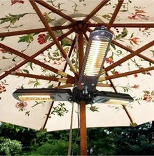 Electic Parasol Patio Heater Folding Electric Outdoor-1500W-Black