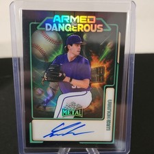 2026 Leaf Metal Armed & Dangerous Luke Holman Autograph Serial Numbered 2/2