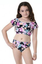 Hobie Kids Island Hopping Swimsuit Set Big Girls Size 10 L76116