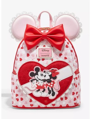 Loungefly Disney Mickey & Minnie Valentine's Day Ears Chocolate Scented Backpack