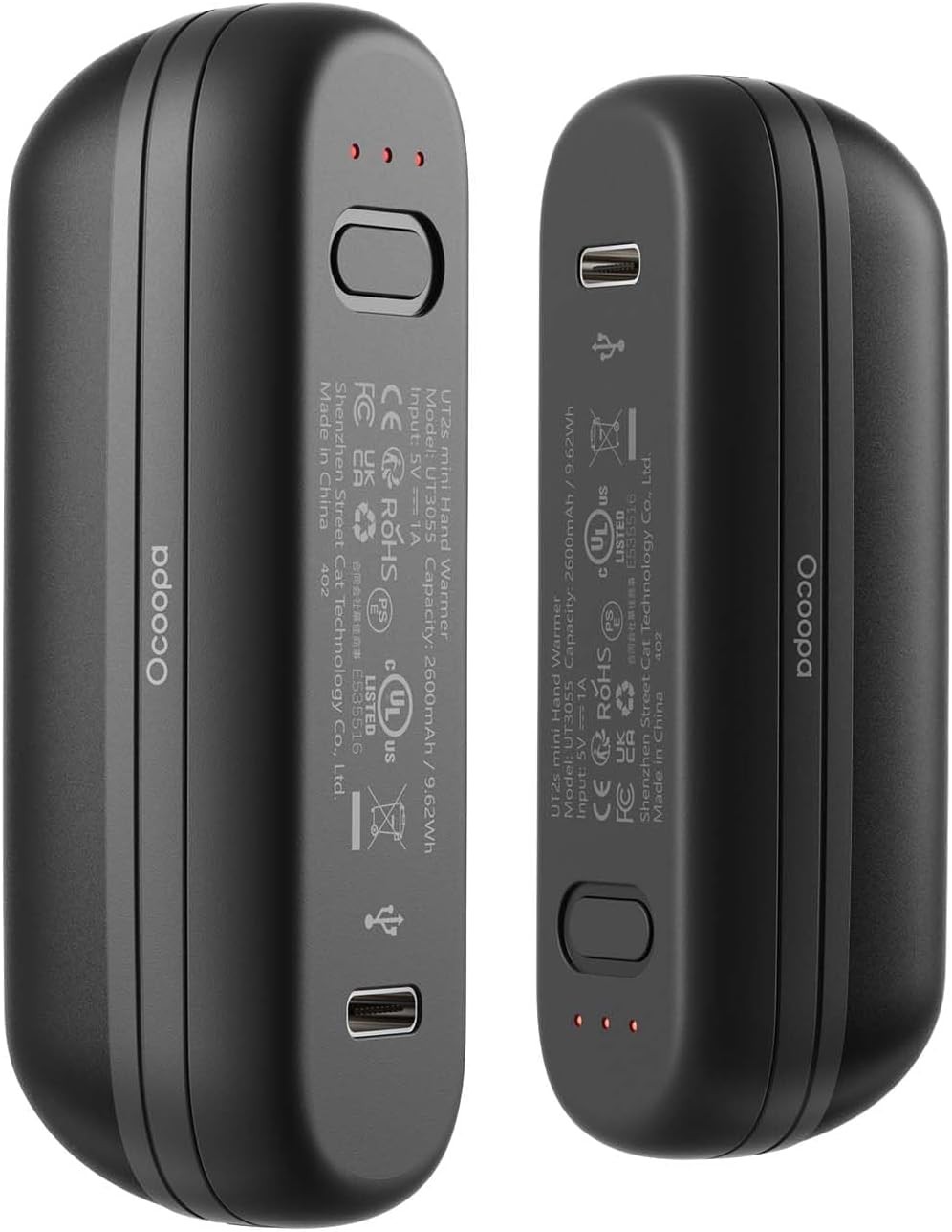 OCOOPA Hand Warmers Rechargeable 2 Pack, Electric Handwarmers Pocket Reusable P