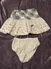 Vintage Y2K 2005 Baby Gap Tiered Floral Ruffle Skirt with Bloomers 4T