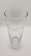 Gordons Gin Tall Mixer Tumbler Glass VGC White Logo Rare