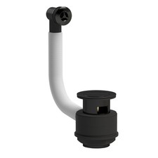 Nuie Slotted Stone Basin Waste with Brass Overflow Modern Bathroom Plug