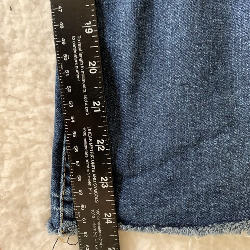 Jessica Simpson Jeans Girls 10 Blue Lulu Ultra Flare Distressed Snap Button Fly - Picture 9 of 14