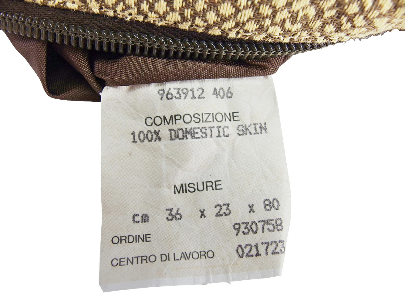 Borbonese Handbag Opossum Pattern Brown Women's B… - image 7