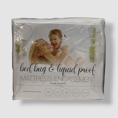 Ienjoy Home Spill Proof Bed Bug Zipper Encasement Mattress Protector, Full
