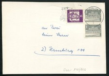 BERLIN DAUERSERIE 140 BAUTEN SENKRECHTES PAAR auf Postkarte Mi nur -.-!! a2910