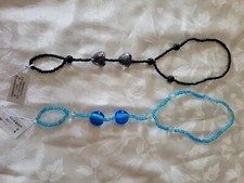 Set of 2 Ankle Foot Bracelets Glass Seed Beads