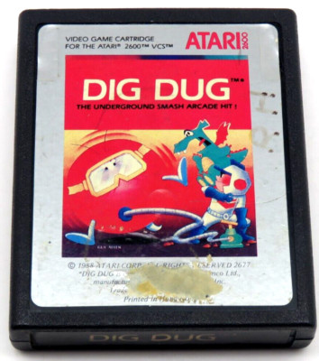 Dig Dug (Atari 2600, 1988) By Atari Rare Label Variant (Cartridge only) NTSC #2