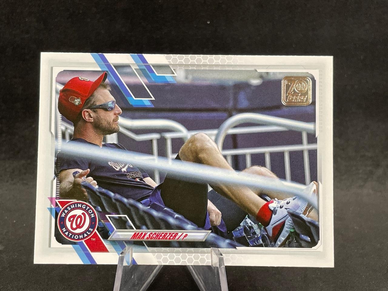 2021 TOPPS SERIES ONE 1 MAX SCHERZER #325 PHOTO VARIATION SP NATIONALS METS