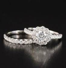 14kt white gold 3.08 CTW lab created Diamond Wedding Ring Set 5998