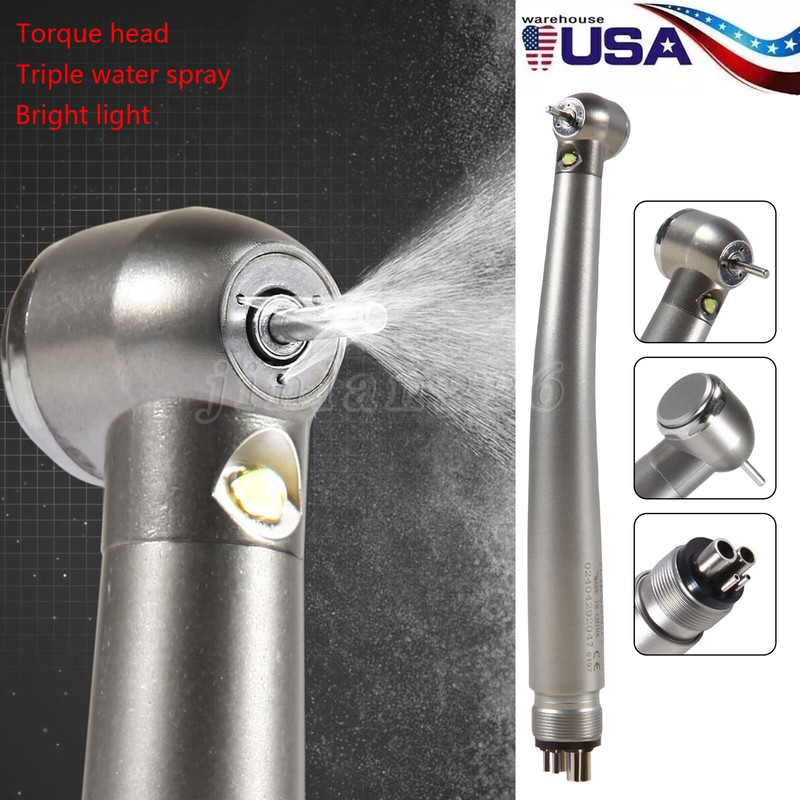NSK Style Dental Fiber Optic LED E-generator High Speed Handpiece Turbine 4 HOLE