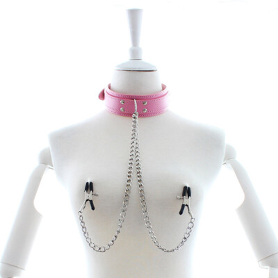 Bra Cage with Nipple Clamps Clips Neck Collar Choker Bondage Sex Toys | eBay