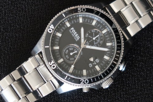 FOSSIL CH2935 CHRONOGRAPH UHR IN SCHWARZ & WEISS ZIFFERBLATT EDELSTAHL EIN KLASSISCHER - Bild 4 von 10