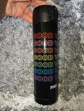 VICTORIA’S SECRET TERMO ROSA ¡NUEVO! Negro con gráficos de arco iris