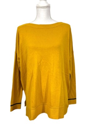Joules Ladies Vivianna Slash Boat Neck Jumper Top Sweater Ochre Gold New $64.95