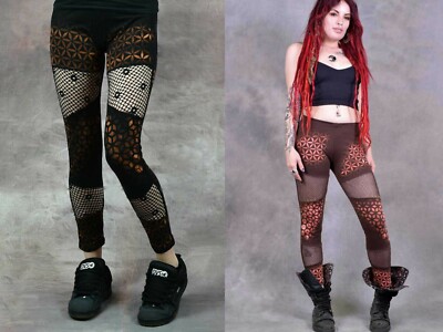 SACRED GEOMETRY LEGGINGS Pixie Hippy Psytrance Festival Goa Party Forest Wear
