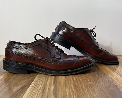 British Walkers Men’s Dress Shoes Brown Pebble Grained Wingtip B