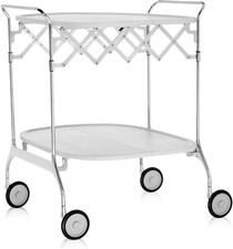 KARTELL GASTONE CROMATO CARRELLO PIEGHEVOLE BIANCO 4470/03 ORIGINALE NUOVO